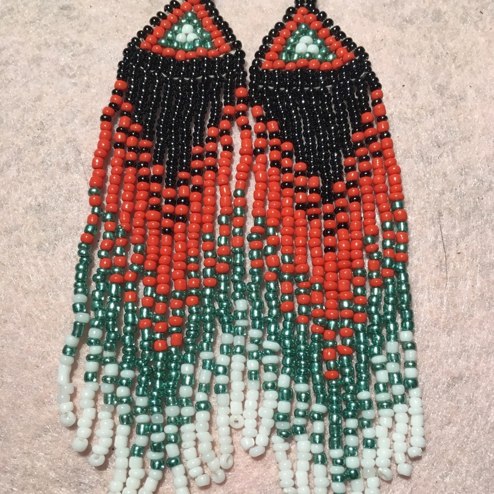 Seed bead earrings